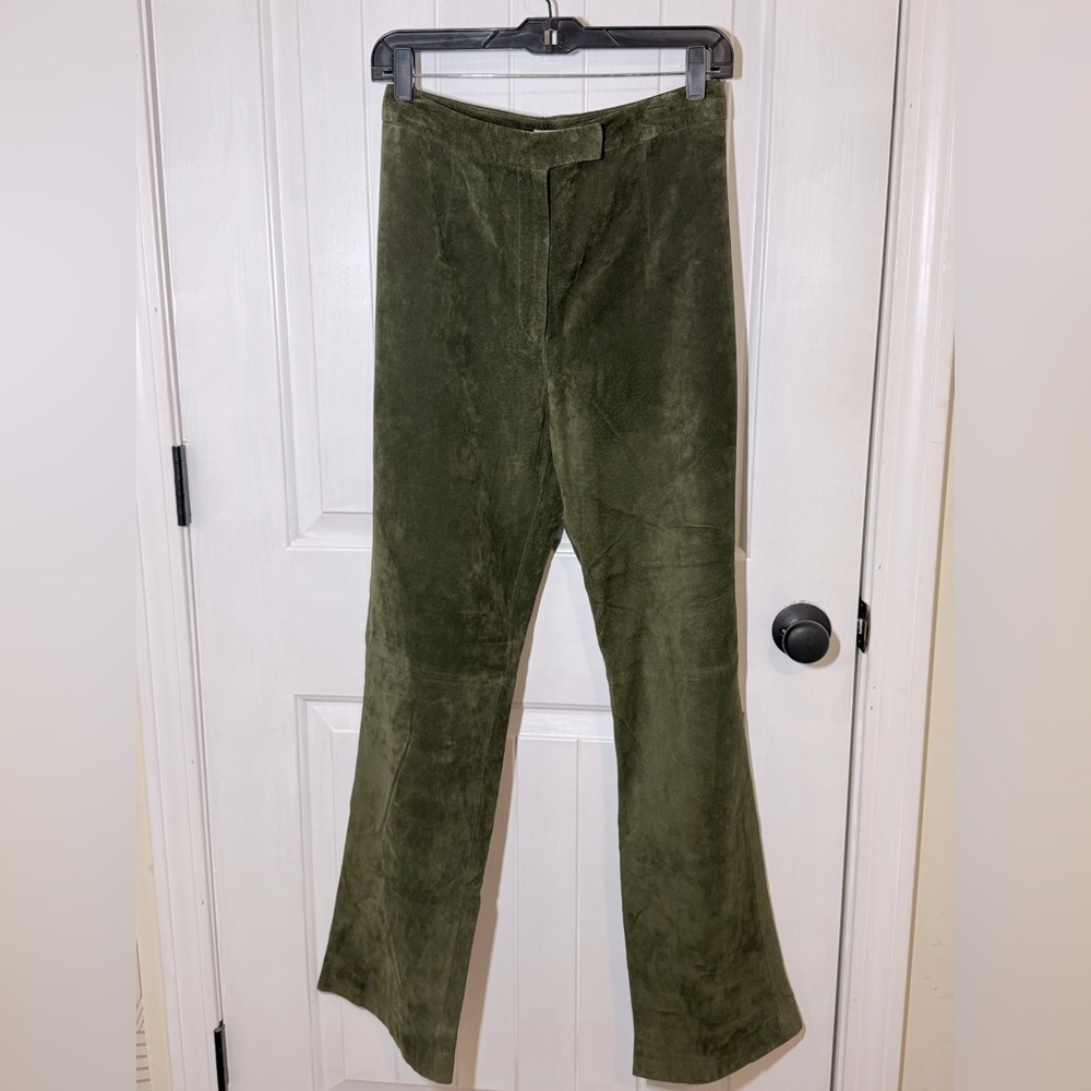 Lord & Taylor 100% Green Leather Pants